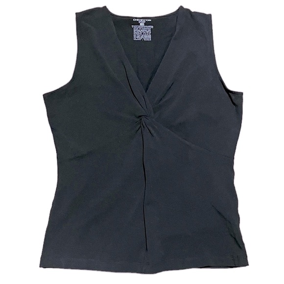 Jones New York Tops - 006 JONES NEW YORK SPORT Black Knot Tank Top - Small
